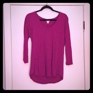 J Crew 3/4 fuchsia tunic small like new